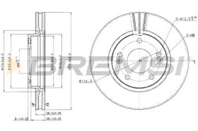 BREMSI CD7239V - B. DISC HYUNDAI