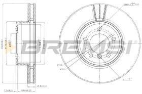 BREMSI CD7242V - B. DISC BMW, ALPINA