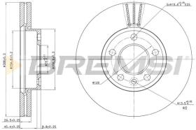 BREMSI CD7253V - B. DISC VW