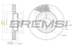 BREMSI CD7254V - B. DISC VW