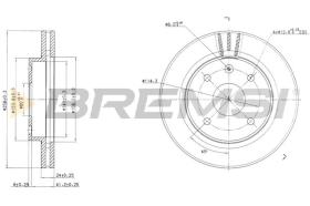 BREMSI CD7257V - B. DISC DAEWOO, CHEVROLET, DODGE