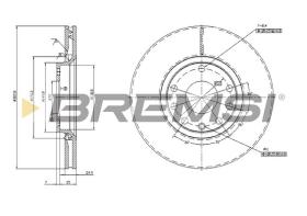 BREMSI CD7261V - B. DISC OPEL, SAAB, VAUXHALL