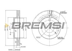BREMSI CD7270V - B. DISC SAAB, HYUNDAI, KIA