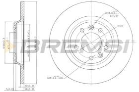 BREMSI CD7275S - B. DISC PEUGEOT, CITROEN, SAAB
