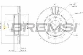 BREMSI CD7279V - B. DISC OPEL, DAEWOO, CHEVROLET, SAAB