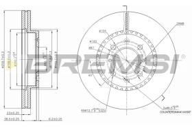 BREMSI CD7281V - B. DISC HONDA, SAAB
