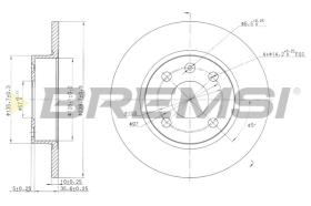 BREMSI CD7283S - B. DISC OPEL, VAUXHALL, MAZDA