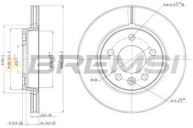 BREMSI CD7286V - B. DISC VW