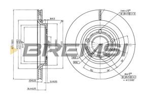 BREMSI CD7289V - B. DISC FIAT, OPEL, VAUXHALL, SAAB