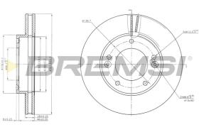 BREMSI CD7290V - B. DISC KIA