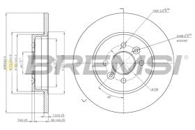 BREMSI CD7295S - B. DISC RENAULT