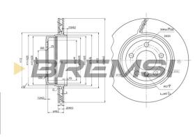 BREMSI CD7297V - B. DISC BMW