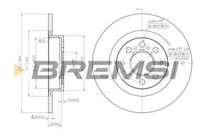 BREMSI CD7299S - B. DISC FIAT, OPEL, ABARTH
