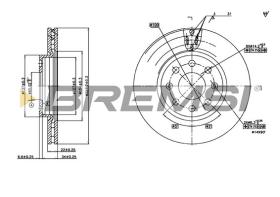 BREMSI CD7304V - B. DISC FIAT, OPEL, ABARTH, VAUXHALL