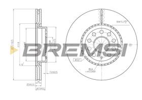BREMSI CD7305V - B. DISC VW, AUDI, SEAT, SKODA