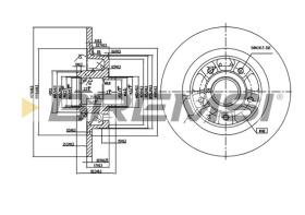 BREMSI CD7364S - B. DISC RENAULT