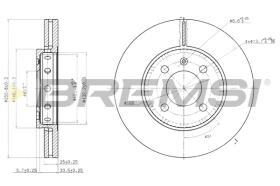 BREMSI CD7365V - B. DISC VW