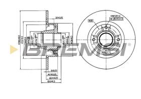BREMSI CD7369S - B. DISC RENAULT, NISSAN