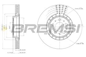 BREMSI CD7371V - B. DISC VOLVO