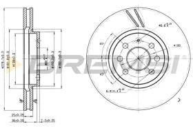 BREMSI CD7374V - B. DISC OPEL, VAUXHALL
