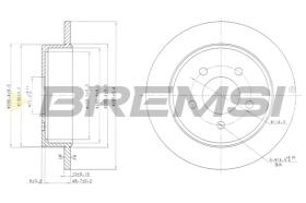 BREMSI CD7378S - B. DISC FORD USA
