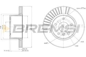 BREMSI CD7379V - B. DISC LAND ROVER