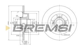 BREMSI CD7381S - B. DISC RENAULT