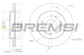 BREMSI CD7387S - B. DISC DAEWOO, DAIHATSU
