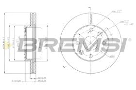 BREMSI CD7391V - B. DISC KIA