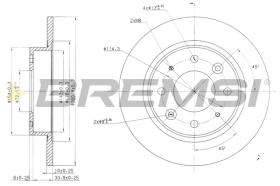 BREMSI CD7395S - B. DISC KIA