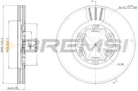 BREMSI CD7398V - B. DISC FORD, MAZDA