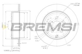BREMSI CD7406S - B. DISC TOYOTA