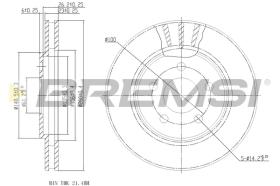 BREMSI CD7407V - B. DISC DODGE, CHRYSLER