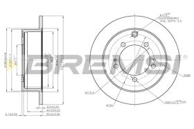 BREMSI CD7410S - B. DISC CHRYSLER, MITSUBISHI