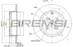 BREMSI CD7421S - B. DISC TOYOTA