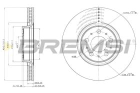 BREMSI CD7426V - B. DISC VOLVO