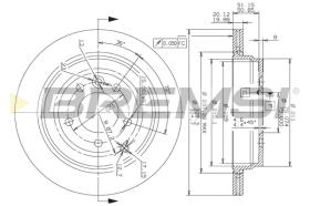 BREMSI CD7431V - B. DISC LAND ROVER