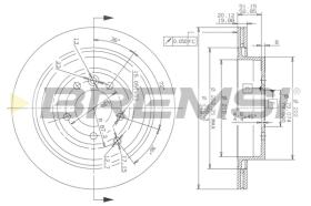 BREMSI CD7433V - B. DISC LAND ROVER