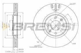 BREMSI CD7442V - B. DISC PEUGEOT, CITROEN