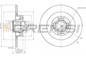 BREMSI CD7443S - B. DISC RENAULT