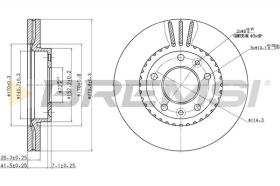 BREMSI CD7460V - B. DISC KIA