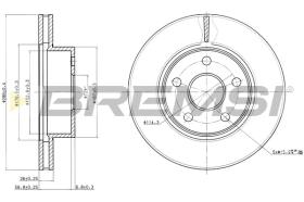 BREMSI CD7471V - B. DISC FORD USA