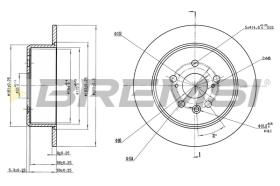 BREMSI CD7474S - B. DISC TOYOTA
