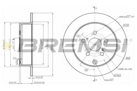 BREMSI CD7485S - B. DISC TOYOTA