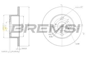 BREMSI CD7487S - B. DISC TOYOTA