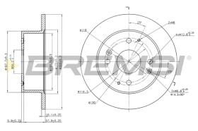 BREMSI CD7488S - B. DISC HONDA
