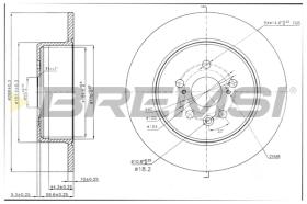 BREMSI CD7489S - B. DISC TOYOTA