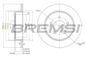 BREMSI CD7492S - B. DISC DODGE, CHRYSLER, PLYMOUTH
