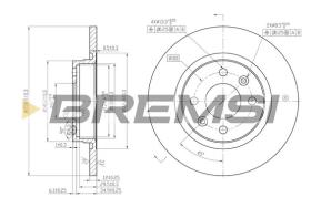 BREMSI CD7502S - B. DISC RENAULT, DACIA
