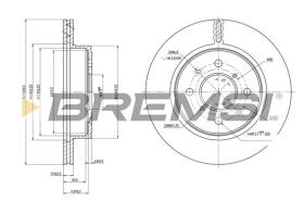 BREMSI CD7509V - B. DISC OPEL, VAUXHALL, SUBARU, SUZUKI